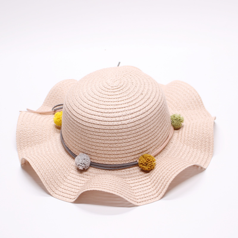 New children’s hat princess outing beach hat sun protection wide brim straw hat trendy korean style bag and hat set