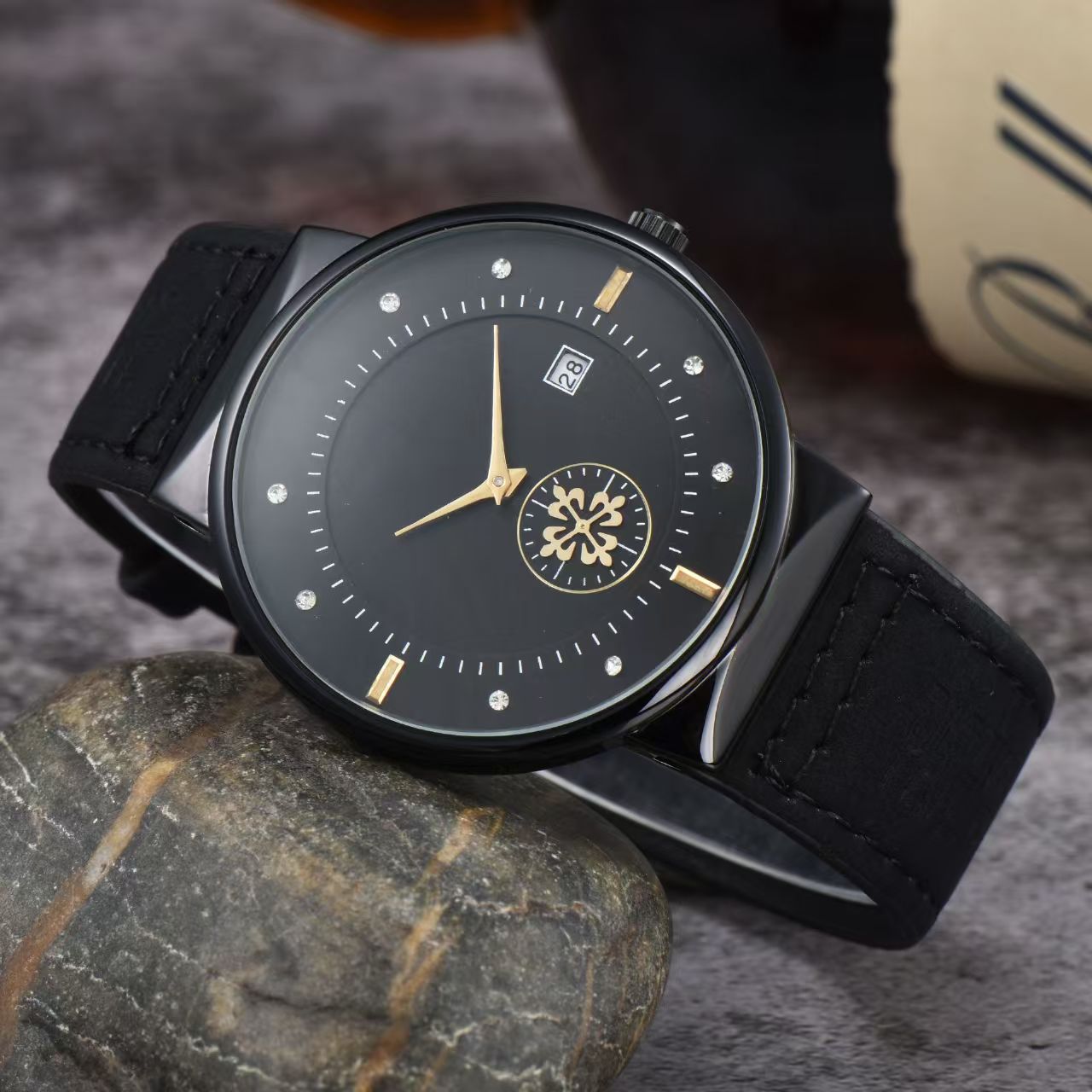 Baida fashion belt men business cross-border best selling chronograph fashion quartz watch export best selling chronograph