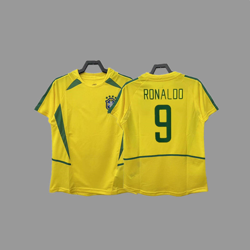 Brazil retro jersey football wear pelé cafu ronaldo rivaldo carlos dunga blanco