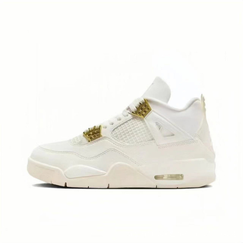 Cross-border putian shoes high version men’s shoes black cat black and white panda joe 4 men’s shoes women’s shoes wear-resistant air cushion basketball shoes