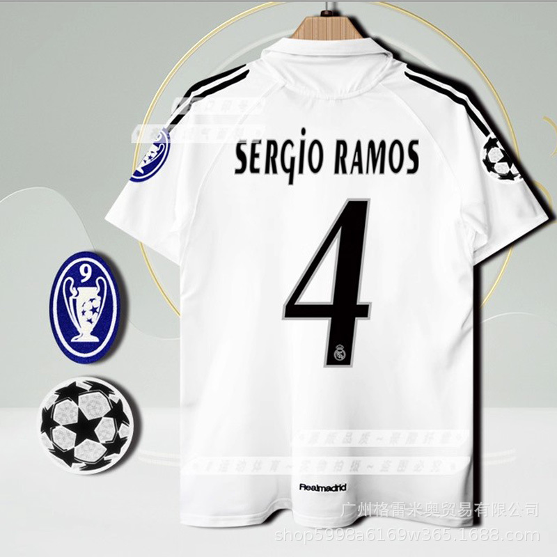 9800 real madrid home & away kit – carlos gutierrez, sylvinho, raul – fan edition retro football jersey