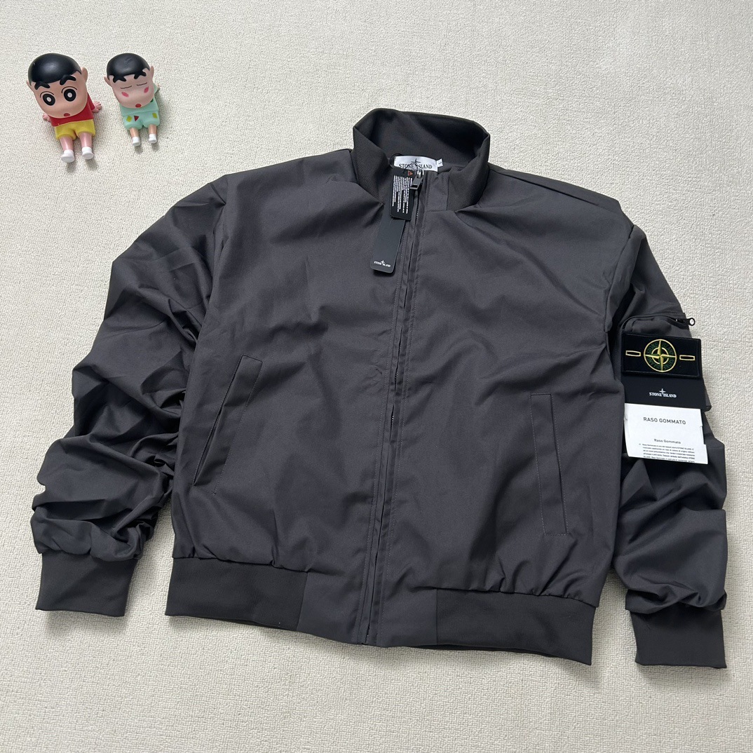 Cross-border supply std retroloose drop-shoulder stand collar flight suit jacket autummen men’s pure colorcasualoutwear