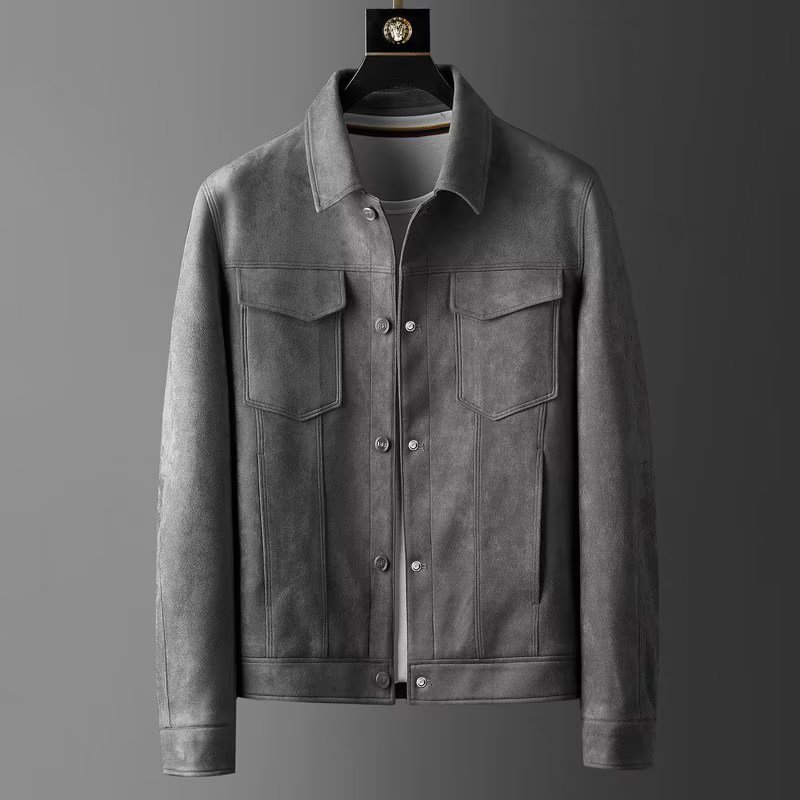 Springautumjacketmen2023new arrival handsome trendy brand classy sense men’s casualtrendysuede velvet men’s outwear