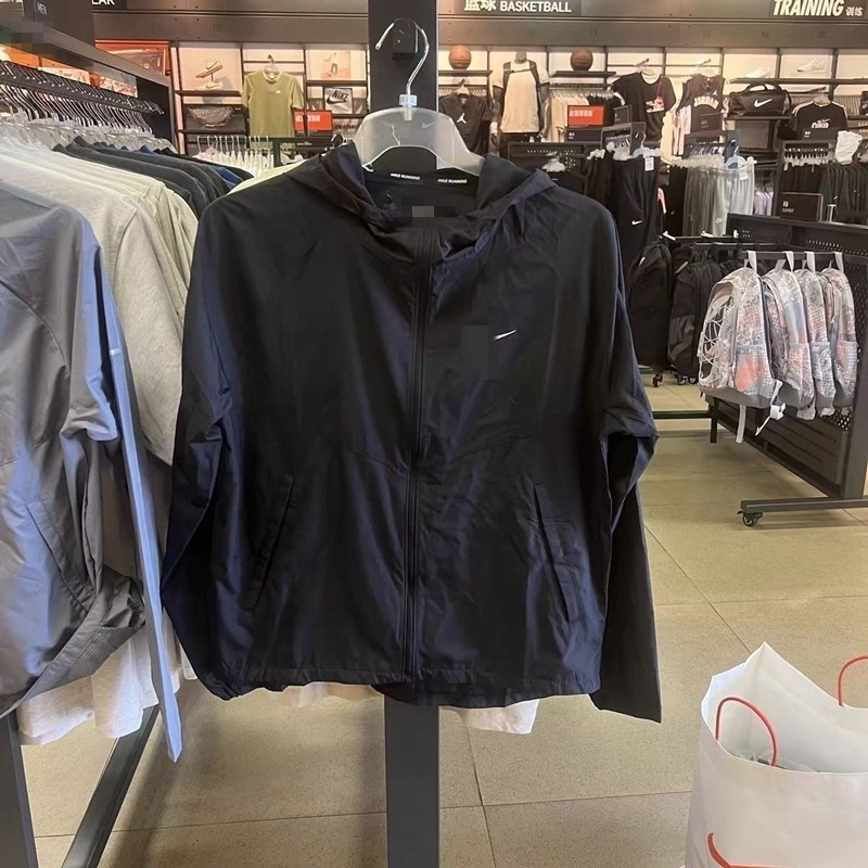 Lightweight jacket men’s spring and summer sports hooded running training windproof sunscreen casual jacket dd4747
