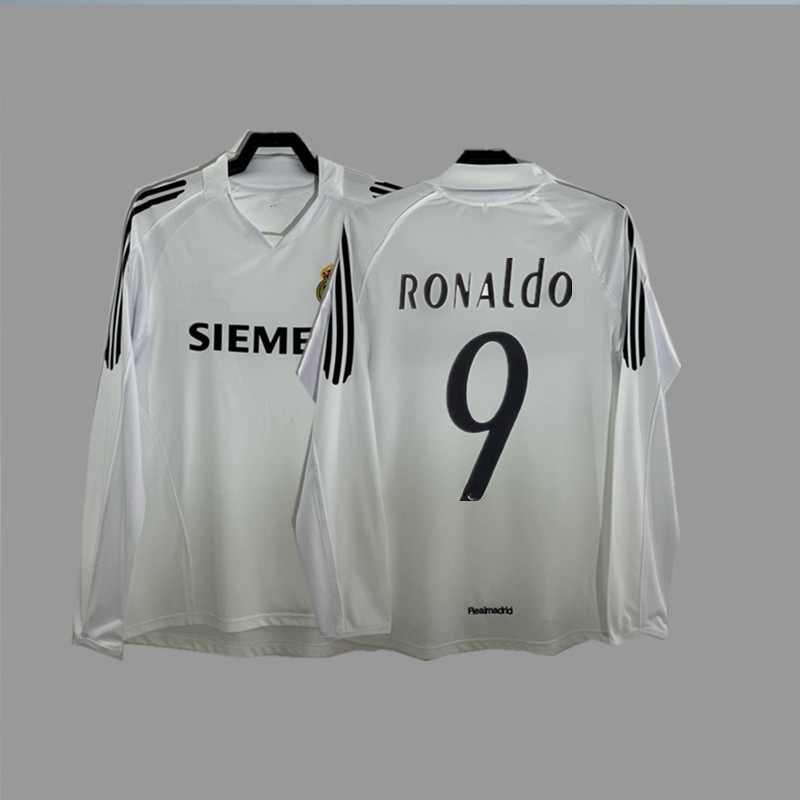 Real madrid retro football jersey – zidane, guti, raúl, figo, kaka, cristiano ronaldo jerseys