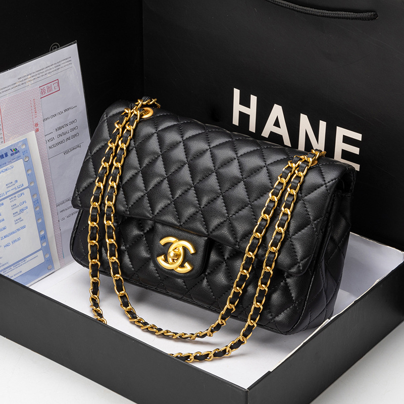 Chanel genuine leather bag women’s 2025 new underarm bag diamond quilted chain fashionable versatile shoulder crossbody handbag