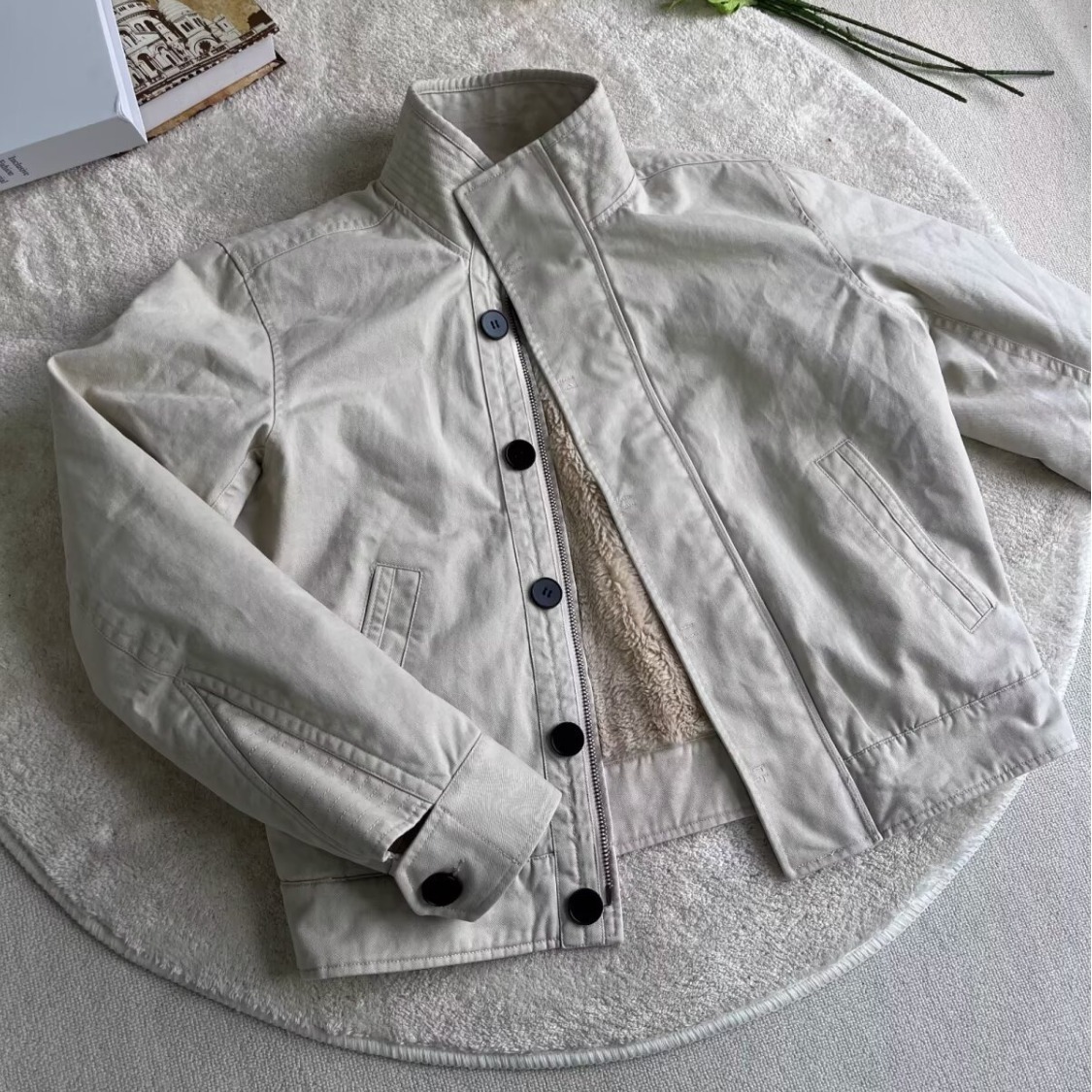 Fashion popular casualjapanese styletrendy harajuku new arrival lazy ins imitation rabbit fur jacket cotton jacket outwear