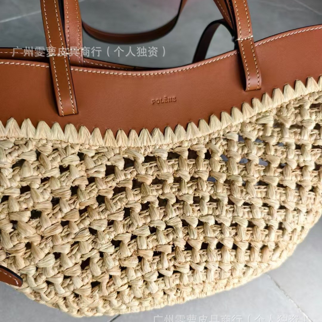 New polen tote bag – stylish beach bag, fresh woven design, casual minimalist women’s bag, large capacity 1
