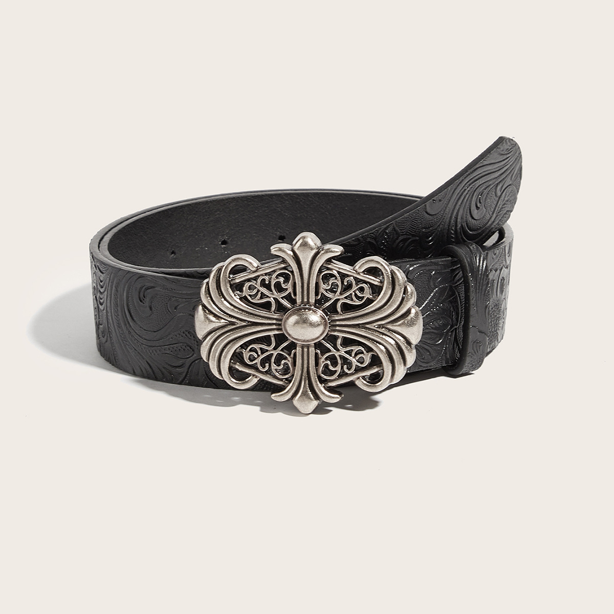 Western-inspired, versatile, and trendy new embossed floral leather belts for both men and women. these unique and stylish belts offer a vintage, artistic flair