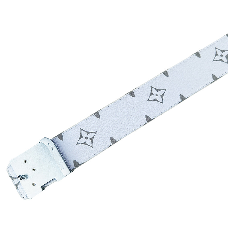 Cross-border foreign trade trousers with presbyopia belt international brand men’s belt plaid belt letter buckle presbyopia belt men