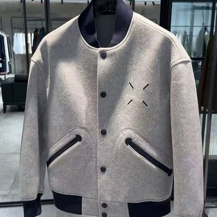 Luxury men’s fashion brand jacket 2025 new baseball jacket retro loose american casual autumn top – stylish