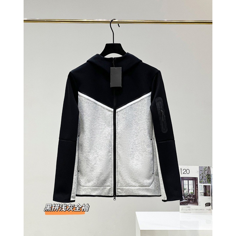 2024 spring/autumn casual sports cotton air layer hooded zip-up cardigan men’s jacket 490 outerwear