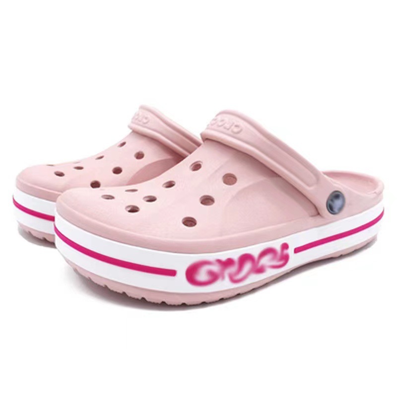 Beja camelban crocs baotou slippers family beach shoes plaidcasual men’s and women’s shoes
