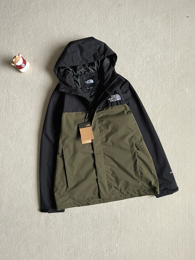 Cross-border export spring/autumn windbreaker tnf windproof jacket hooded outerwear north face embroidered logo loose fit outdoor