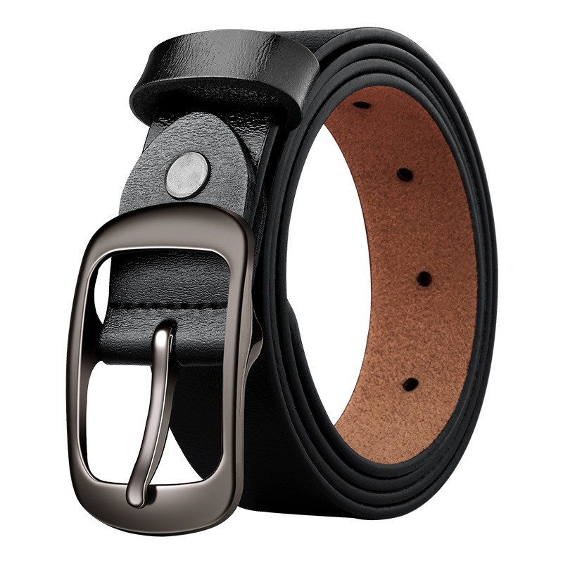 Hot-selling women’s leather belt, genuine cowhide, korean style, buckle closure, fashionable and versatile, wholesale from manufacturer