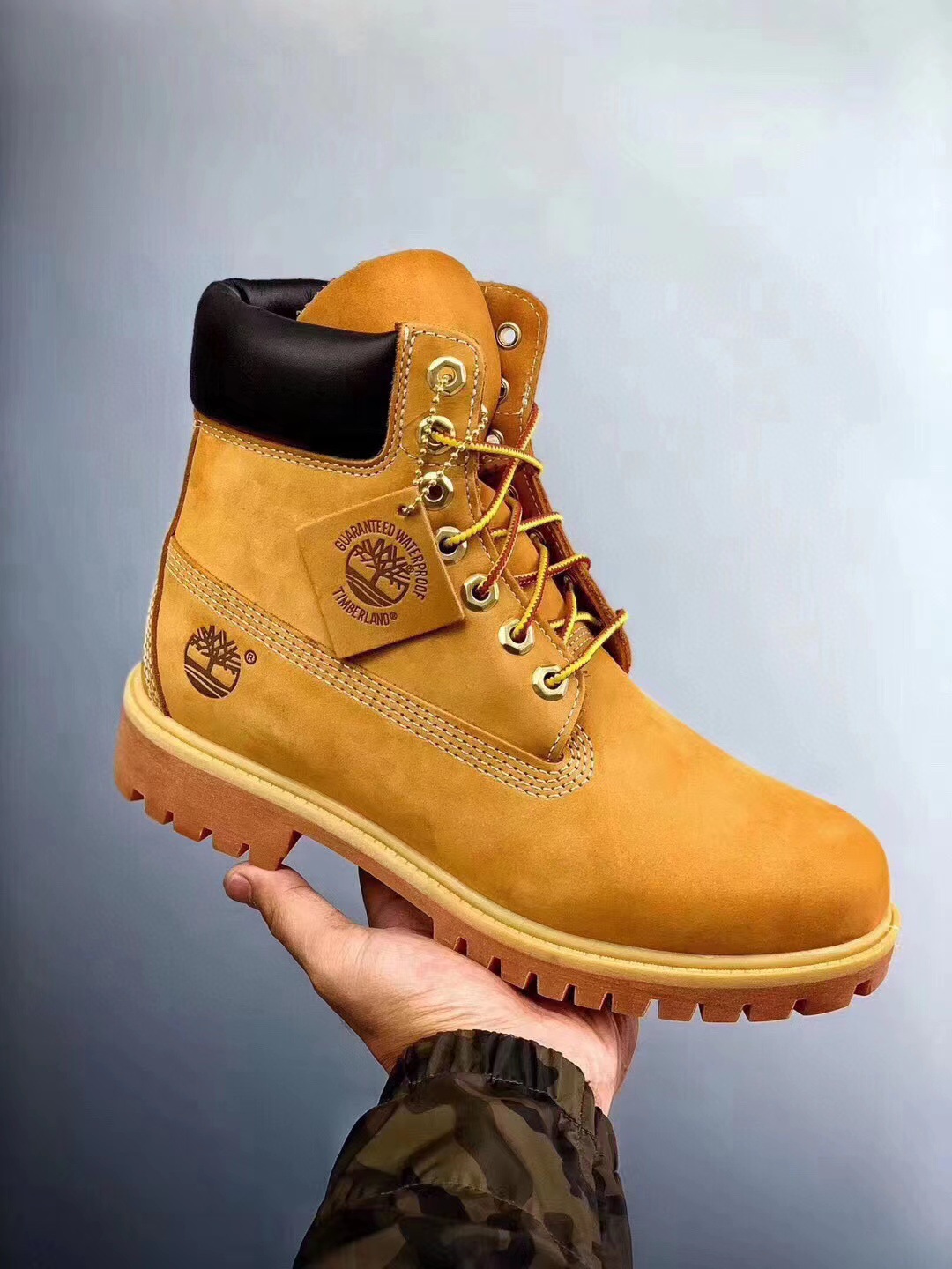 Toe layer men’s and women’s shoes sports outdoor timberland waterproof kick-proof classic high-top rhubarb boots boots