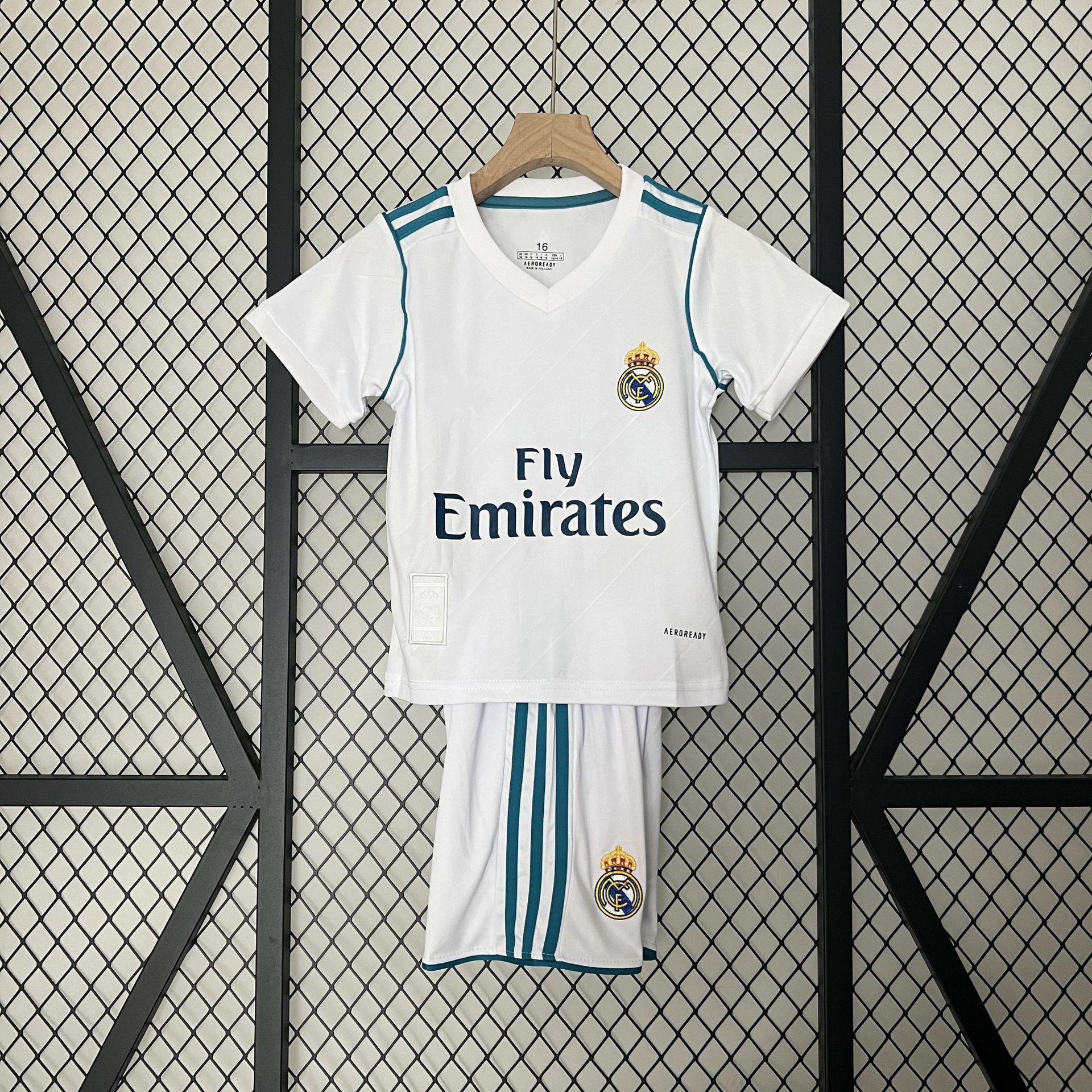 Vintage football jersey kids’ clothing brazil santos manchester arsenal real madrid ac short sleeve set club kit
