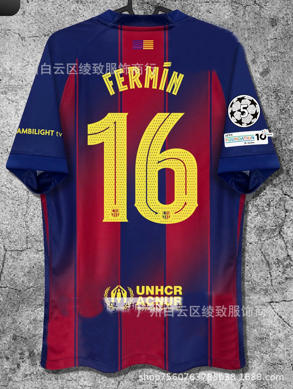 2526 season barcelona home jersey fans no. 10 yamal no. 11 lafini no. 8 pedri football jersey