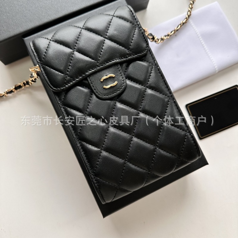 2025 spring new arrival: versatile minimalist phone bag – quilted, light luxury, niche design, single shoulder chain crossbody bag for women