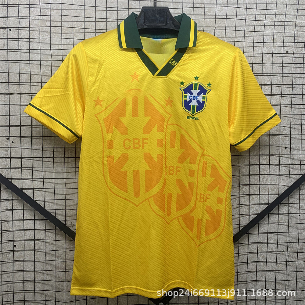 Vintage thai edition football jerseys – national teams: brazil, france, argentina, portugal. wholesale, dropshipping, and custom number printing available