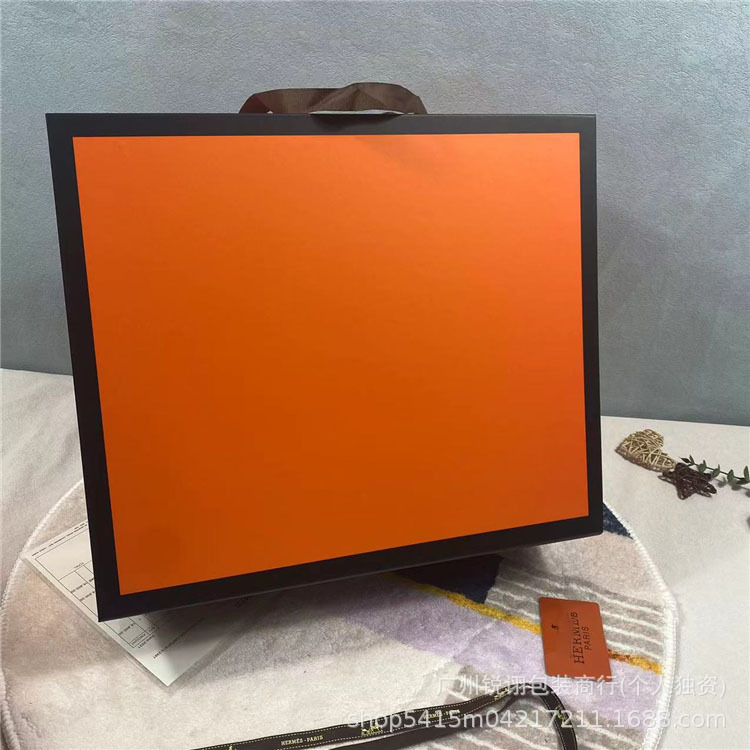 Original retro orange bag foldable gift box gift bag packaging horse paper bag satchel bag lipstick box retail