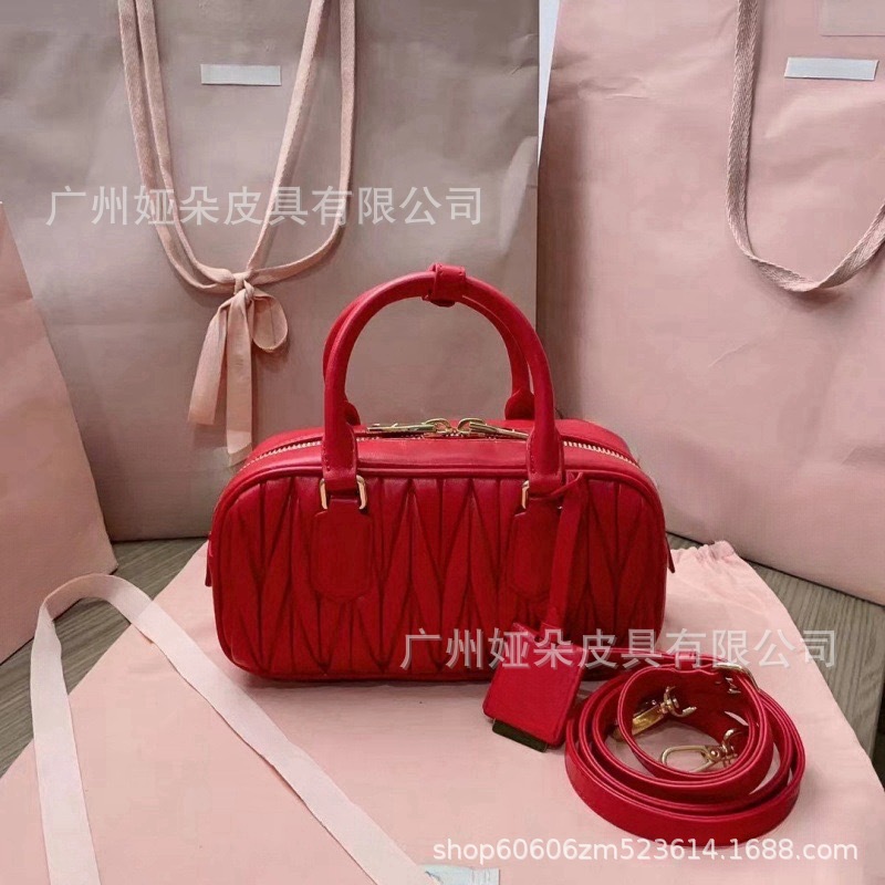 Miunew arrival boston fashioneasiest for match crossbody pillow bag pleated satchel bag shoulder bag bowling bag for women