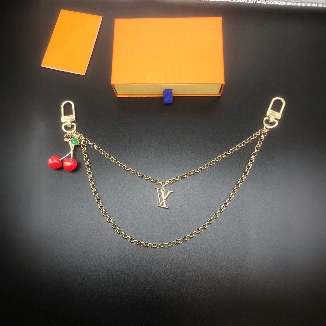 2025 new small cherry bag charm chain keychain bag diy modification bag accessories versatile