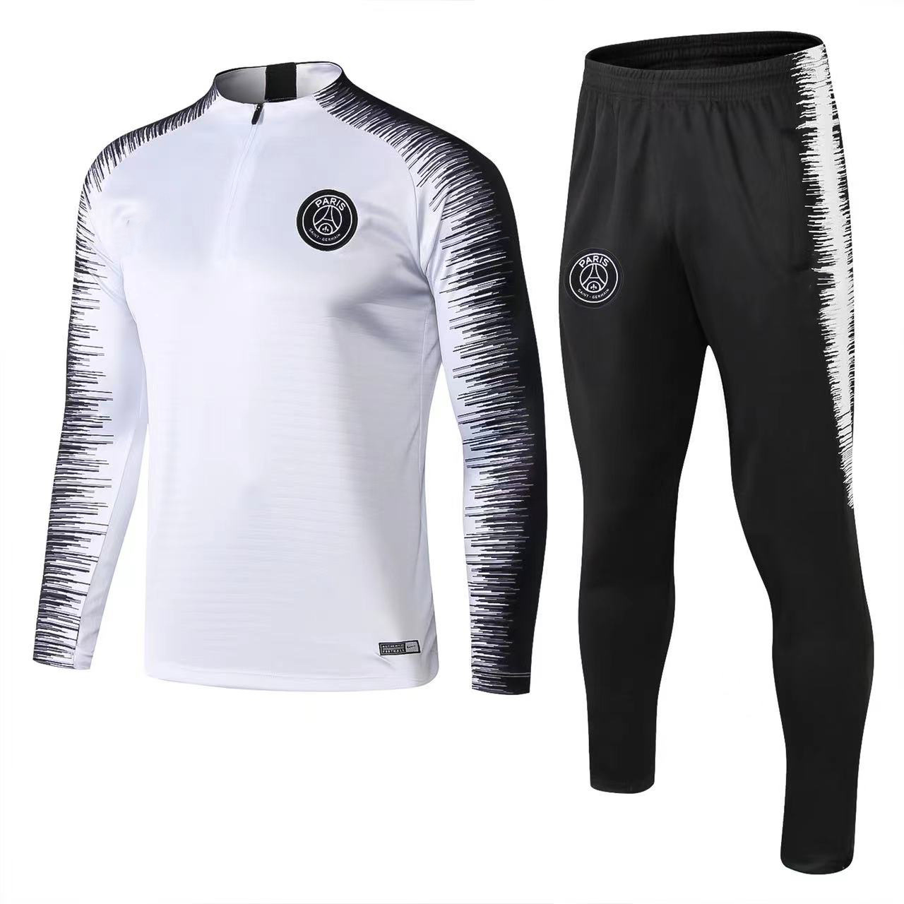 Paris jersey 2122 paris training wear long sleeve half zip football training suit adult set – direct from manufacturer, wholesale & dropshipping available