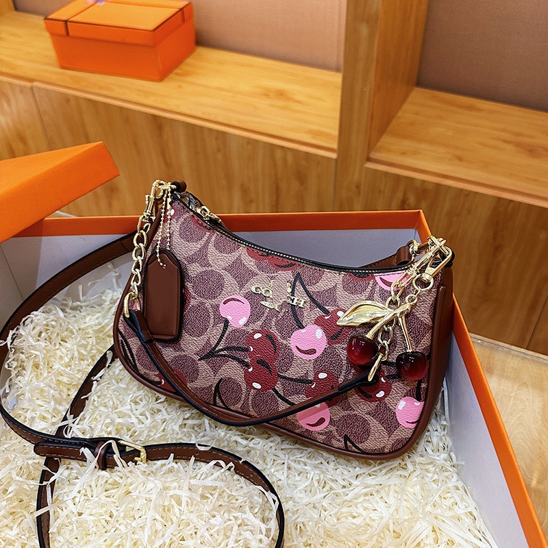 Cross-border foreign trade wholesale coah underarm bag 2025 new women’s bag handbag chain printing shoulder crossbody bag