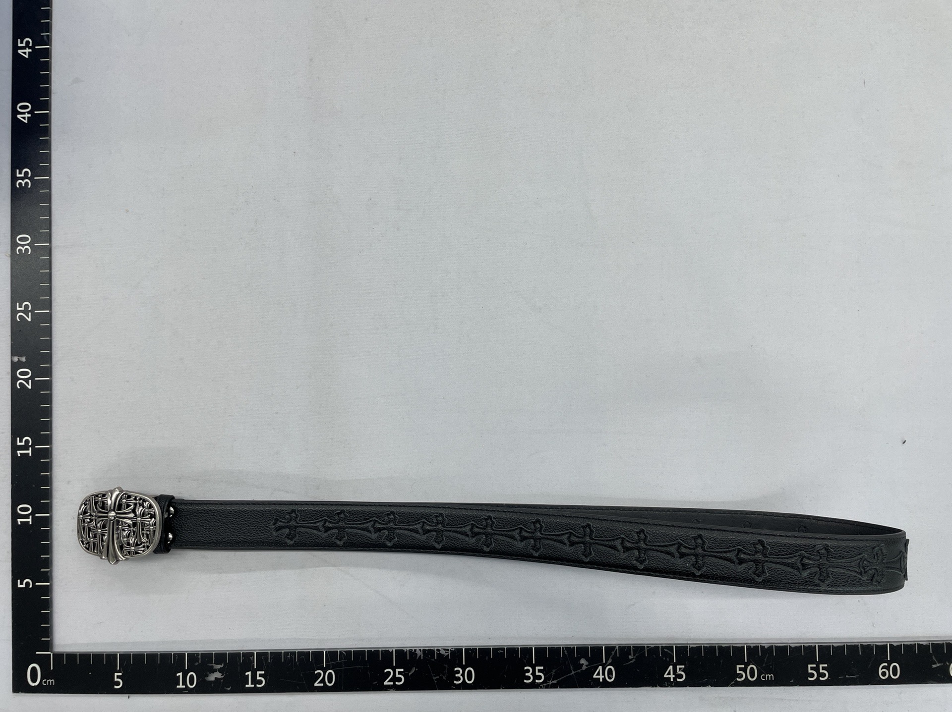 Ch pin buckle belt men’s roller cut out cross evergreen tomb women’s belt star same style retro 4