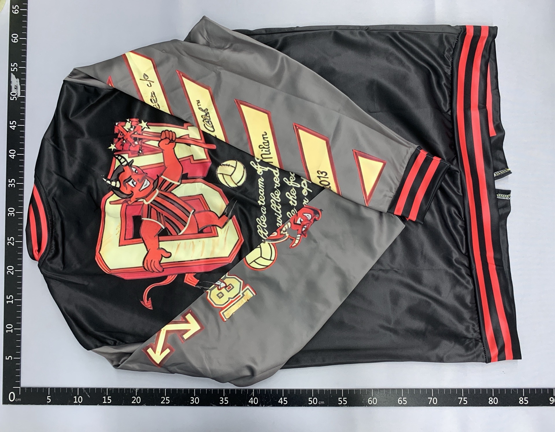 Cross-border foreign trade trendy brand off baseball uniform new arrivalow twill graffiti men’s and women’s jacketoutwear 3