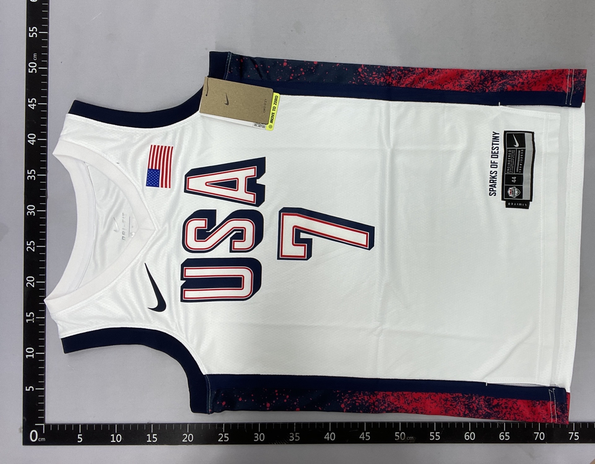 2024 paris basketball men’s usa dream team no. 6 james curry edwards duran heat pressed jersey 3