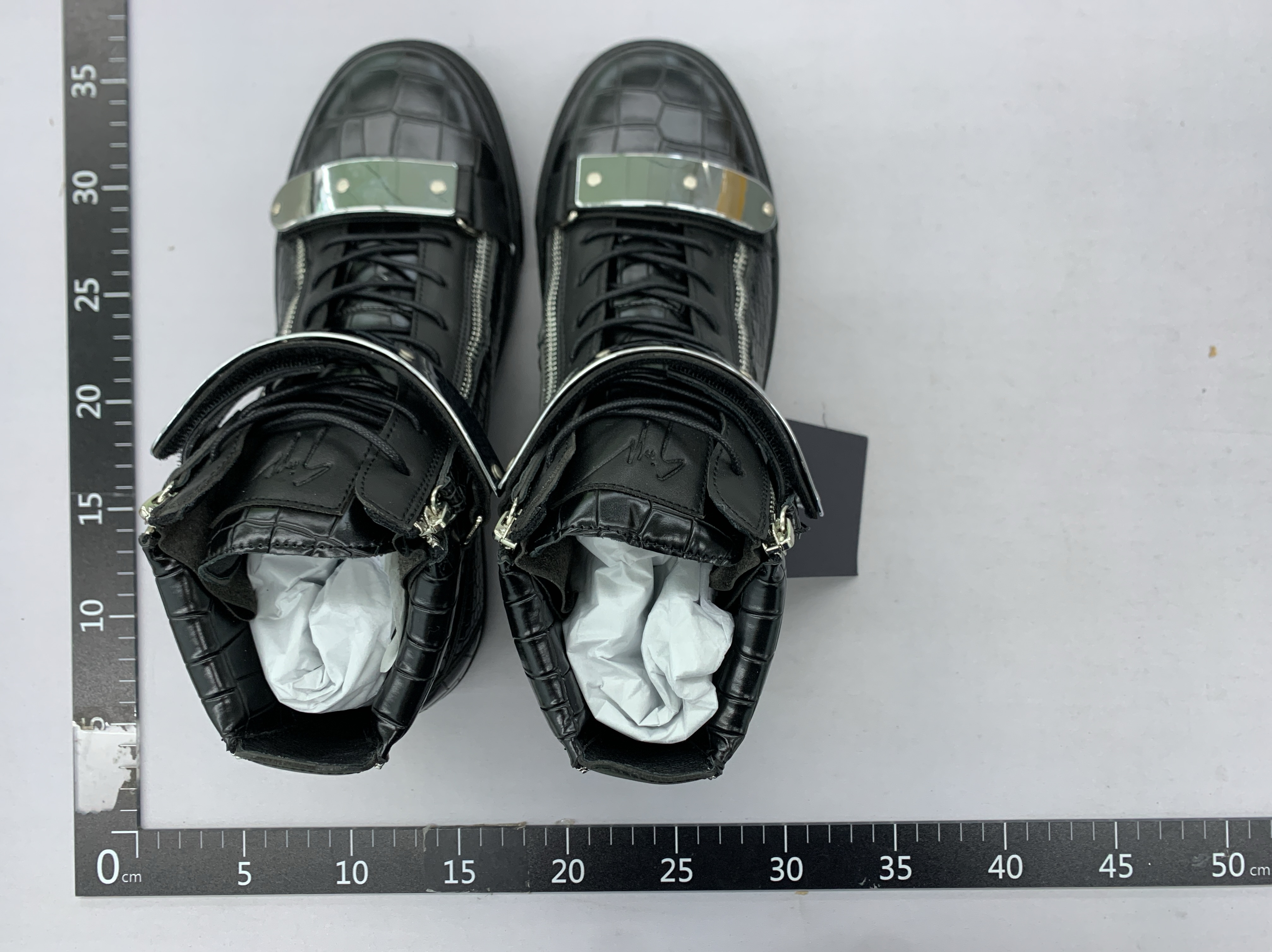 Spring/autumn agz european and american style black genuine leather patent leather high-top zipper metal double buckle flat sneakers – trendy men’s and women’s shoes 3