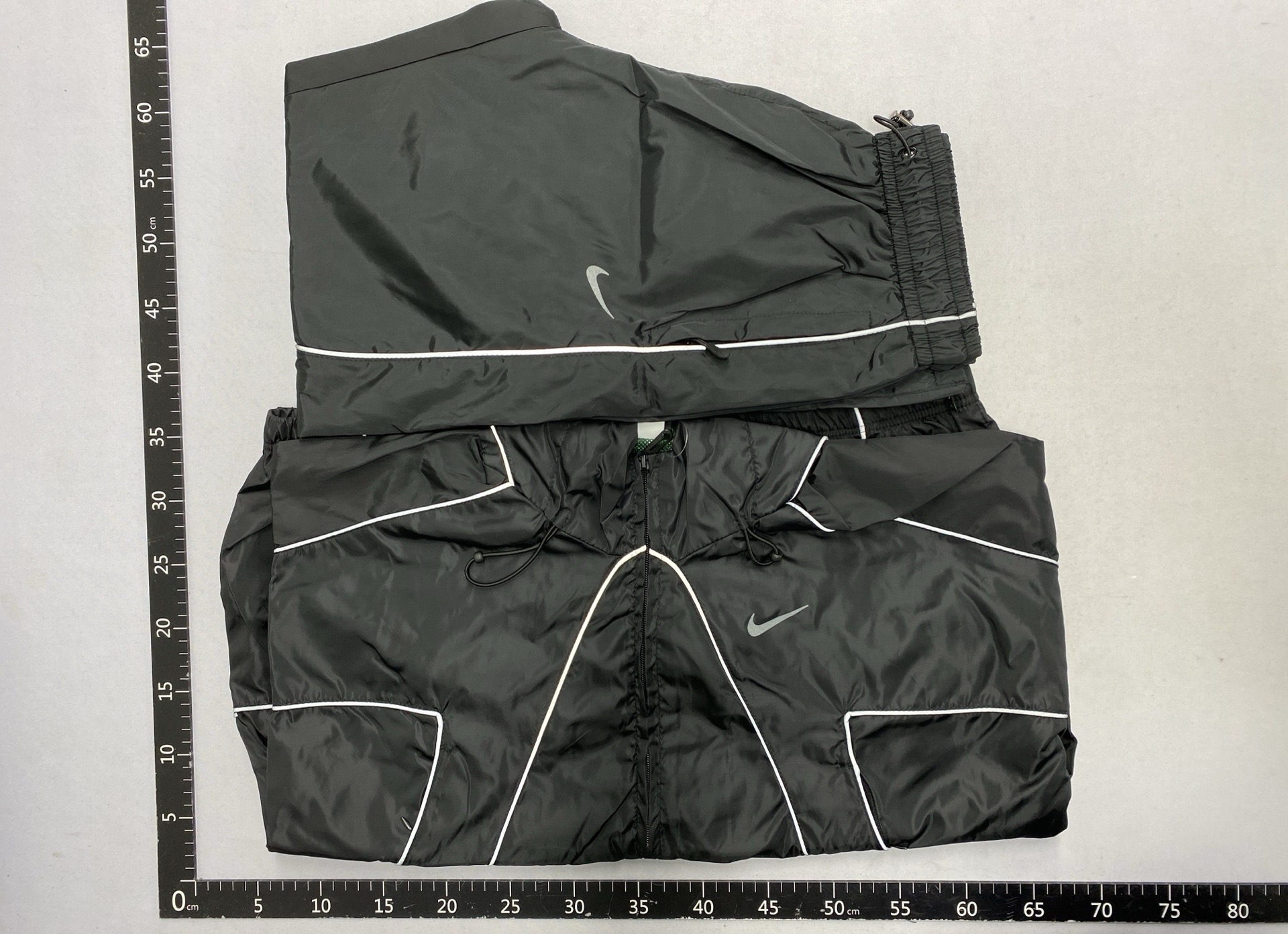 Cross-border nk devil’s island co-branded hook jacket outwear hooded men’s and women’s windbreaker waterproof reflective strip tops pants 7