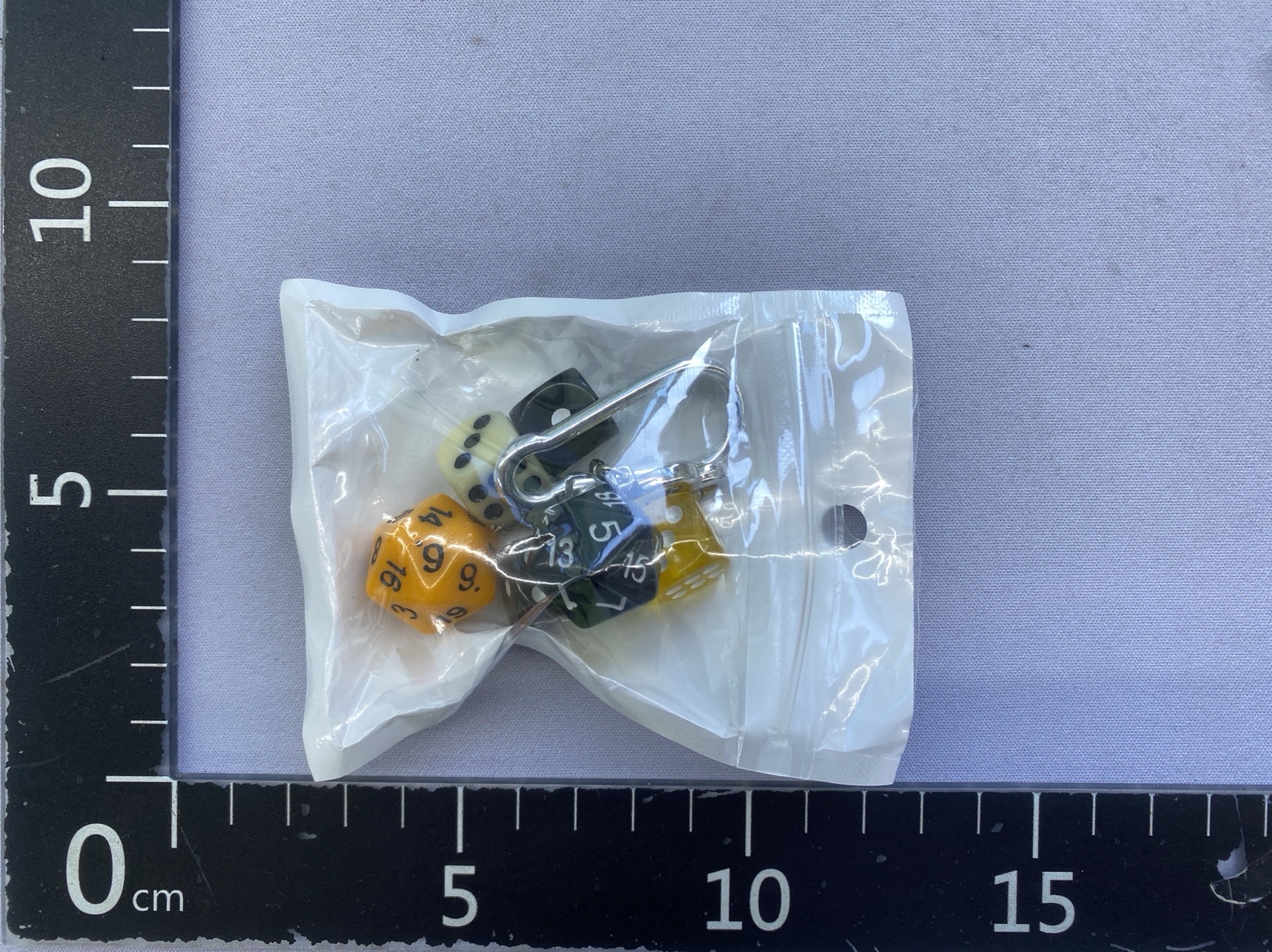 Classic irregular dice bag charm – retro design, unique phone charm, bag chain, brown & green color block accent 2