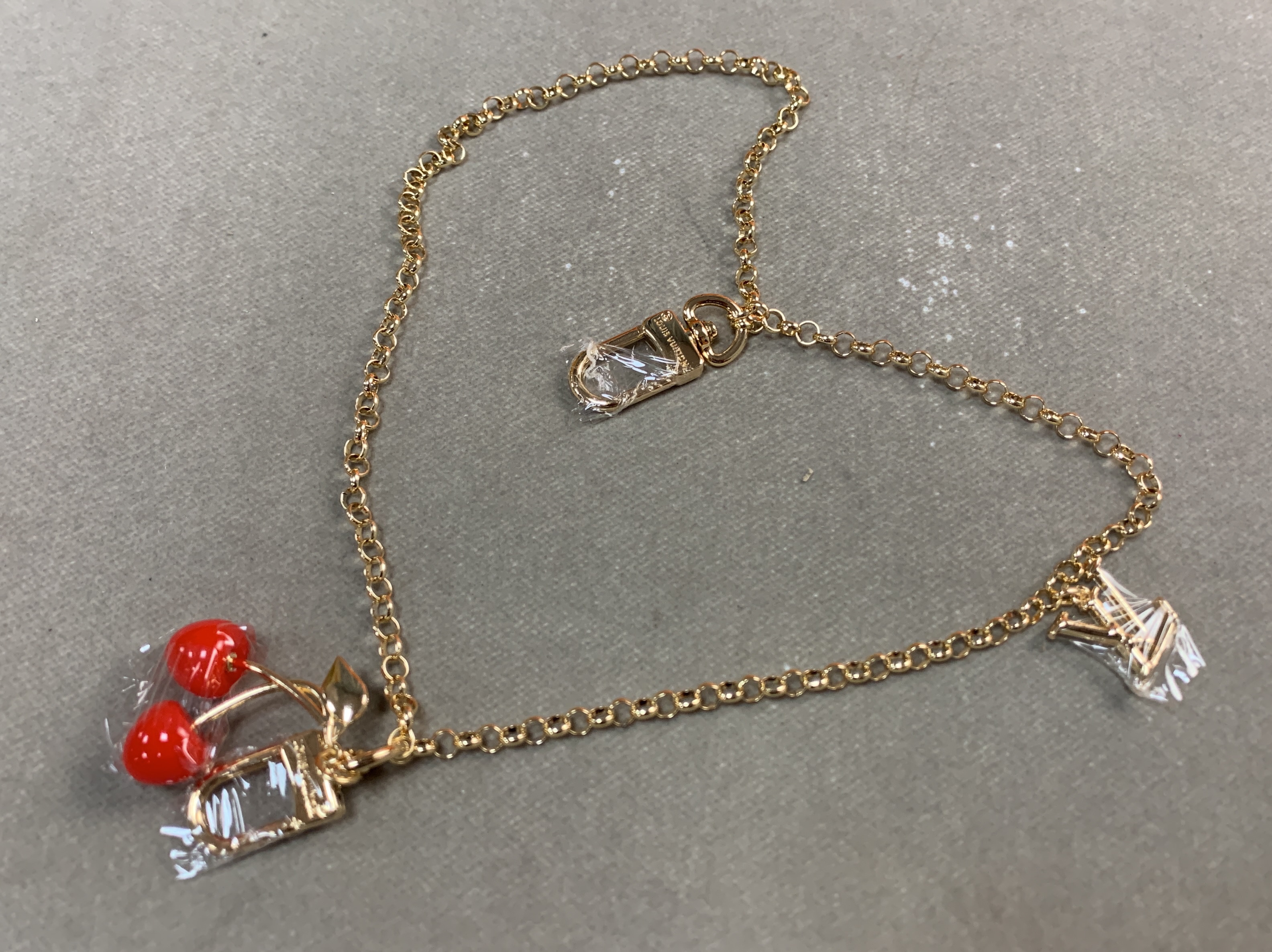 2025 new small cherry bag charm chain keychain bag diy modification bag accessories versatile 4