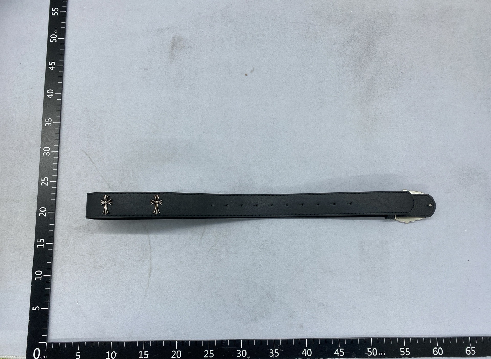 Handle with care: vintage cross-studded leather belt – punk rock design for men and women 4