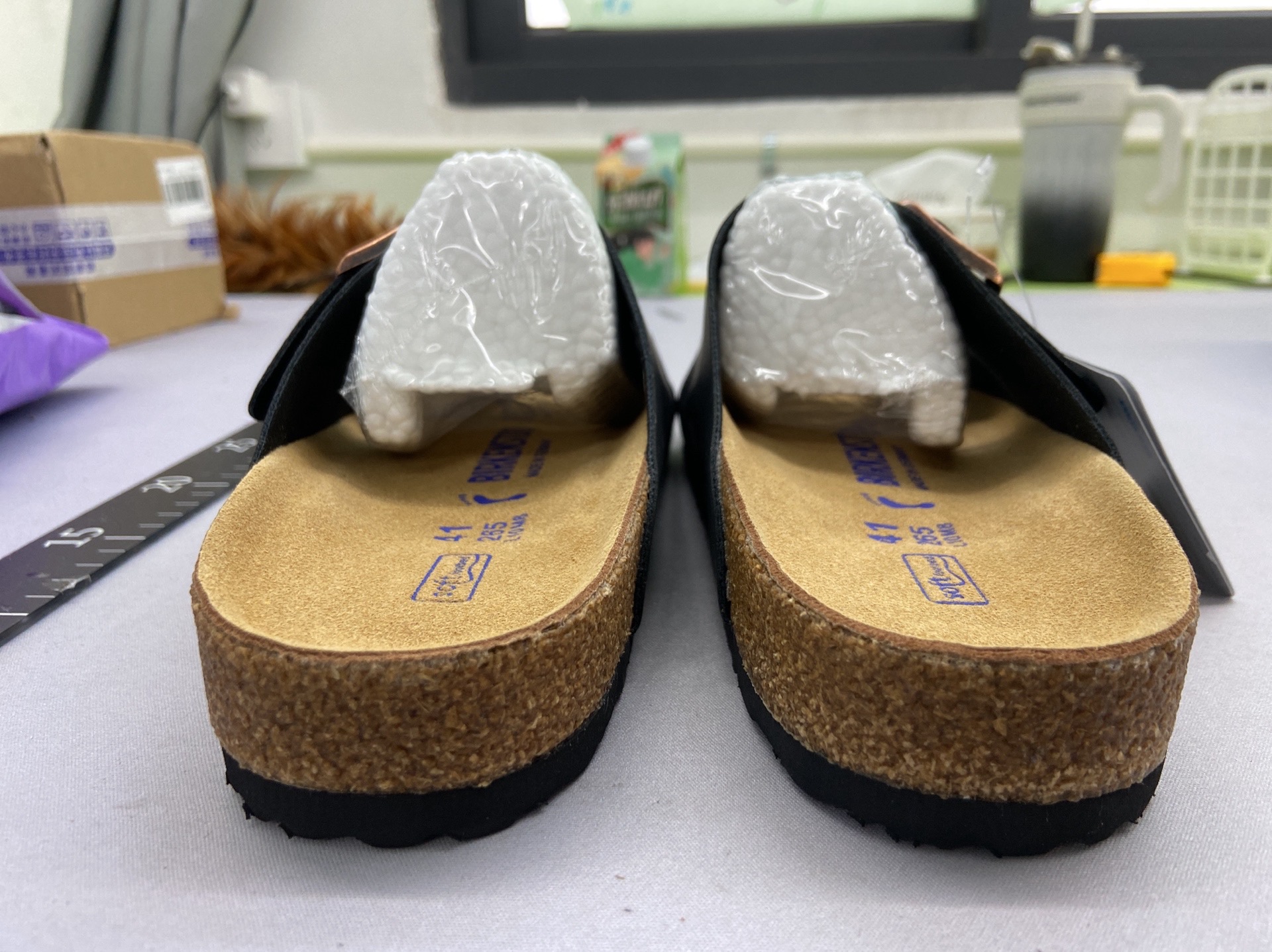 Birkenstock cork slippers men’s korean version 2025new arrivalsummertrendyoutwearnon-slipcouple one-line beach women’s shoes 5