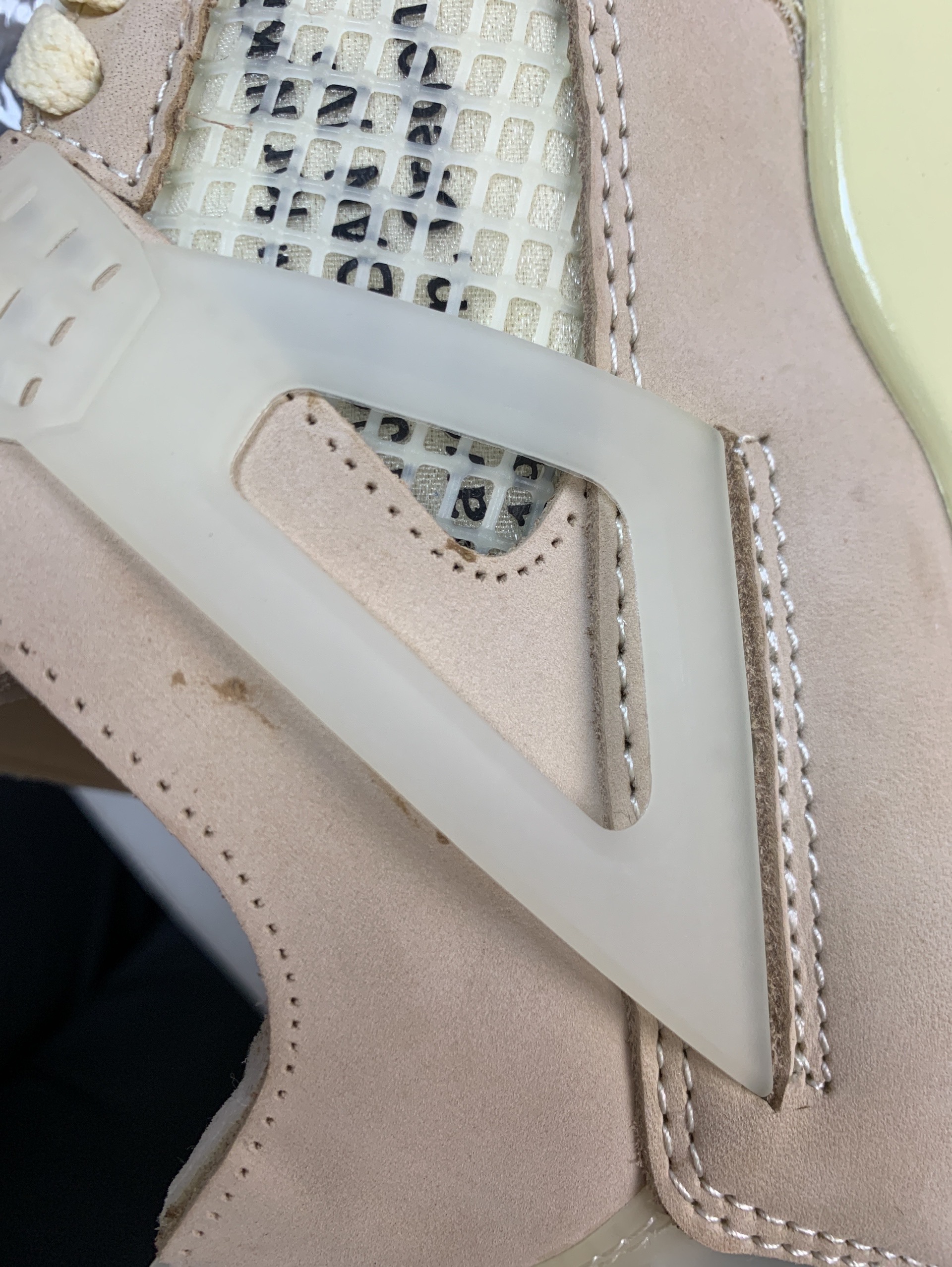 [pure original first layer/advantage top quality/limited stock] aj4 leather surface, real label, real air cushion, white sail ow, first layer suede color, couple style, men’s and women’s shoes, sports shoes, basketball shoes series 8