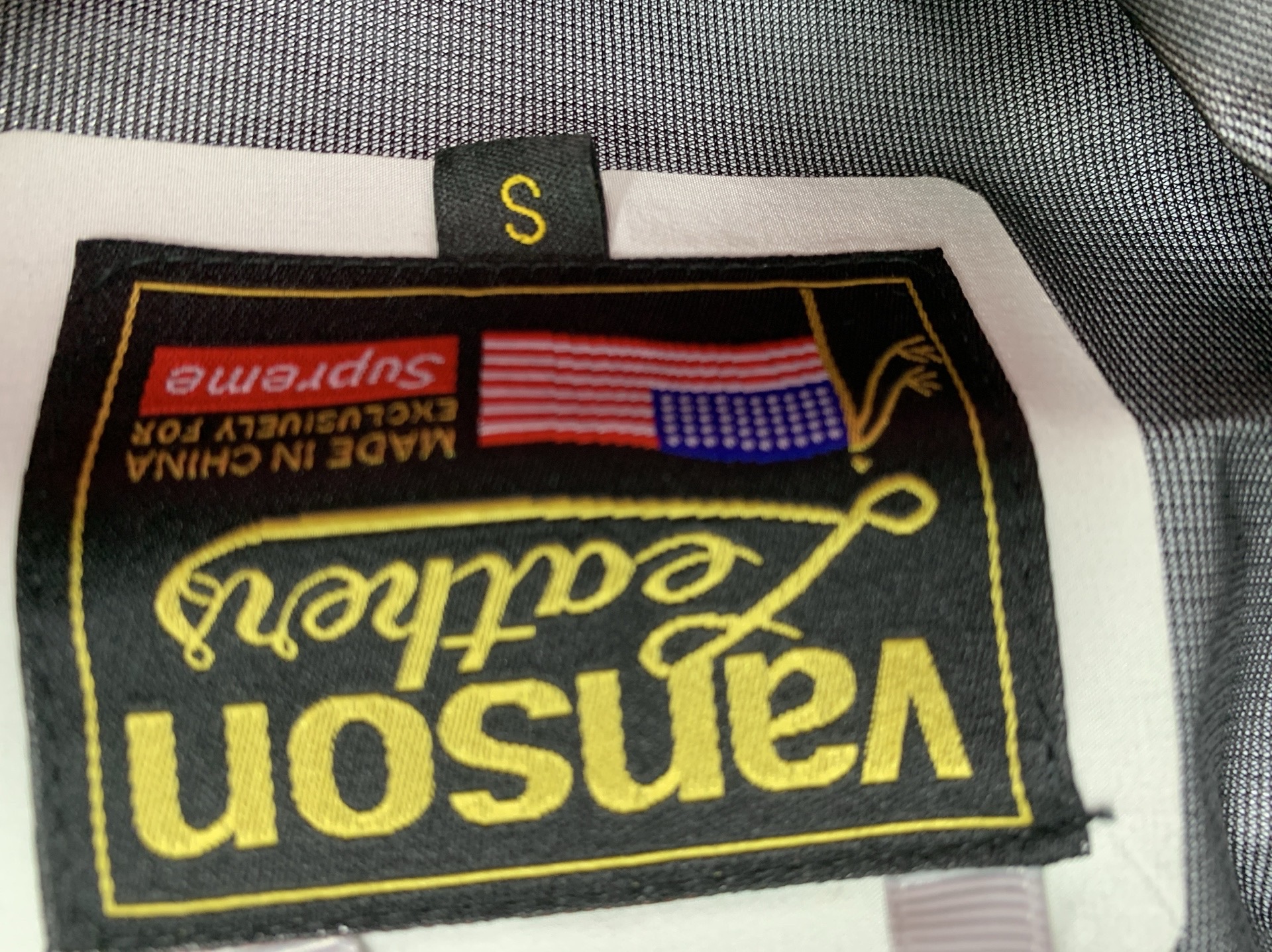 Cross-border difference currency suprx v leathe joint casual logo applique waterproof zipper jacketoutwear 2