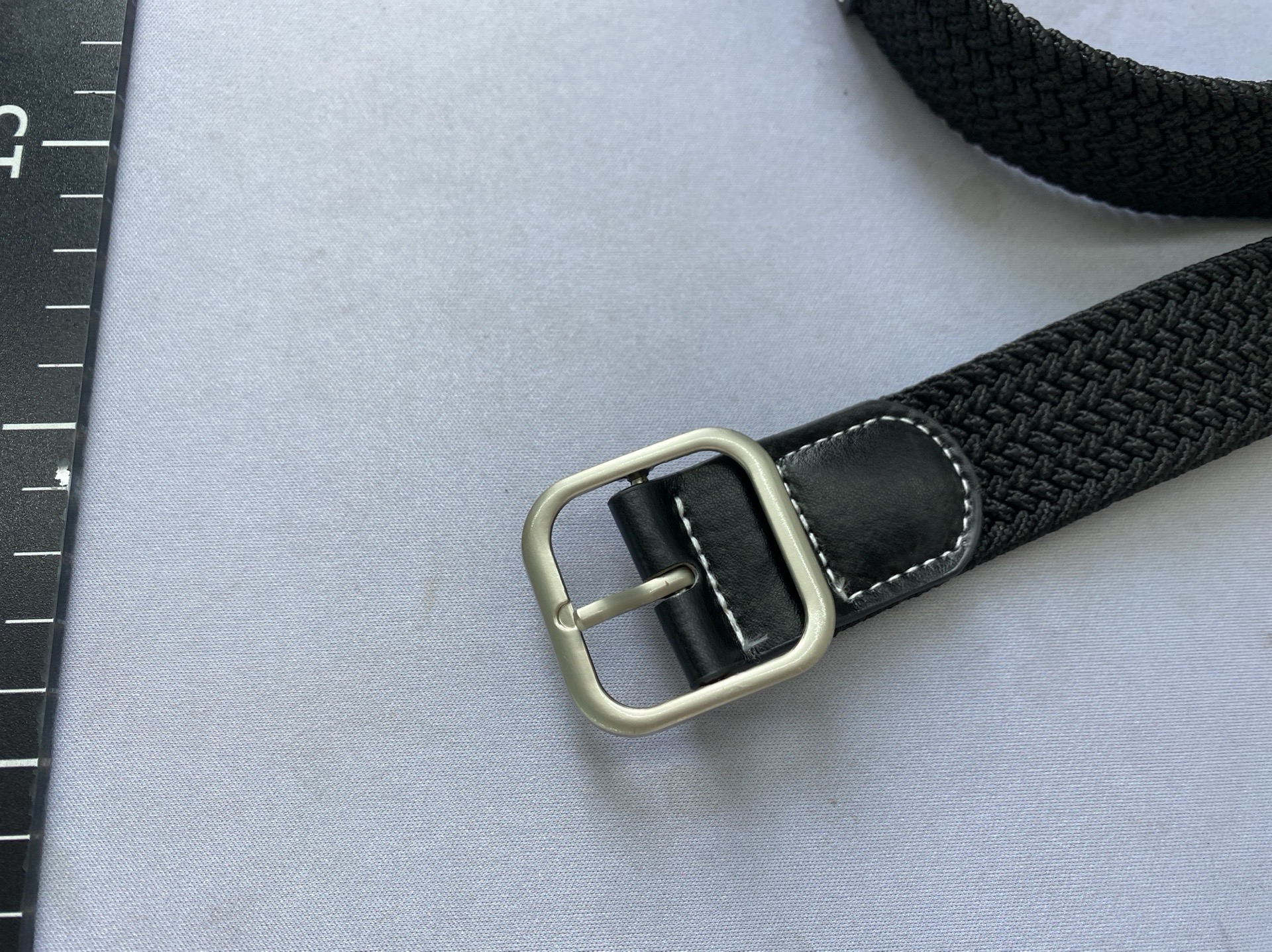 Canvas woven belt – no punching required – black – unisex – military training belt – versatile casual belt for women – perfect with jeans 2