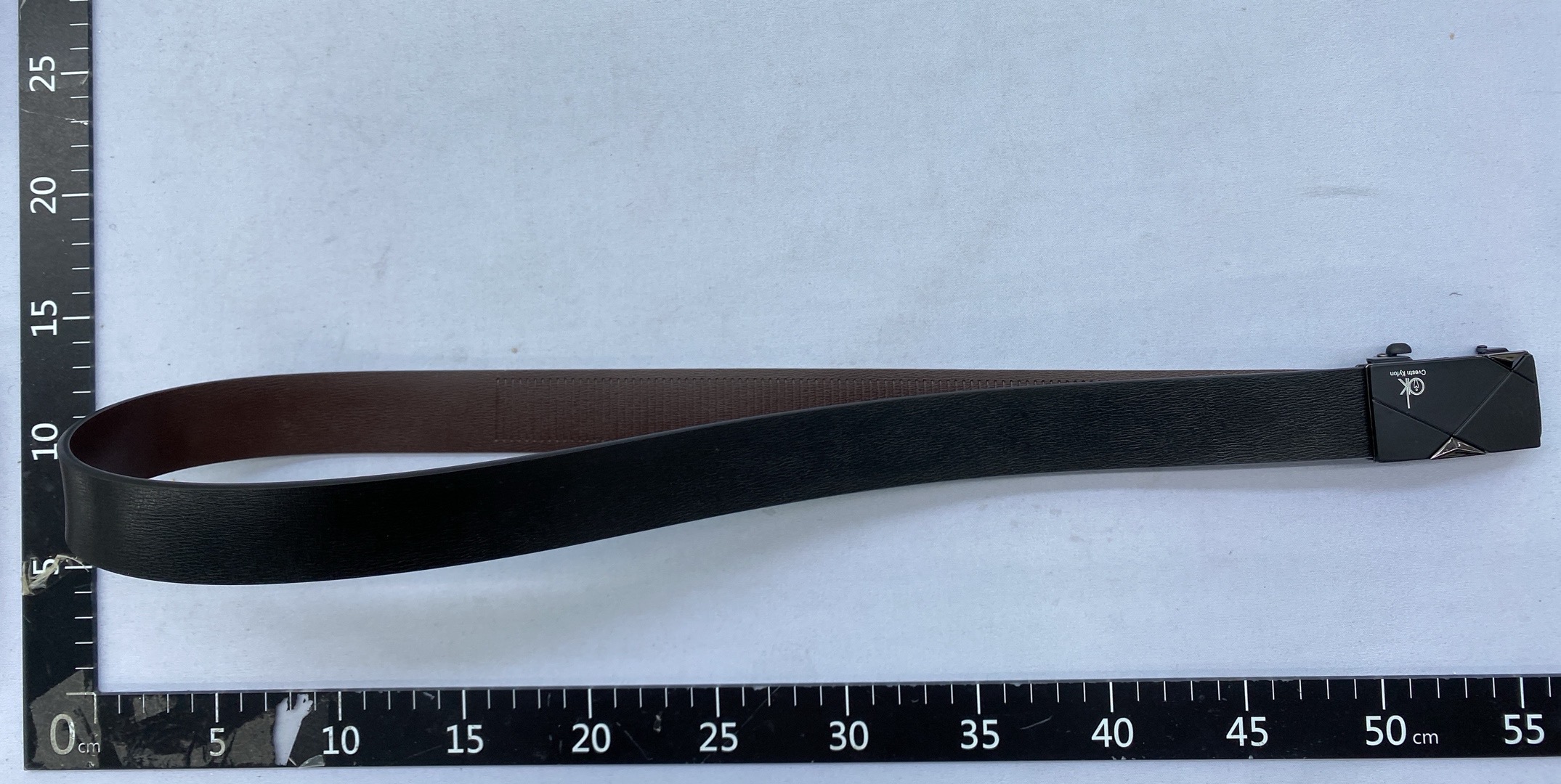 Authentic cvestn kyfon leather belt for men – genuine leather, toothless automatic buckle, trendy young men’s pants belt, pure cowhide 6