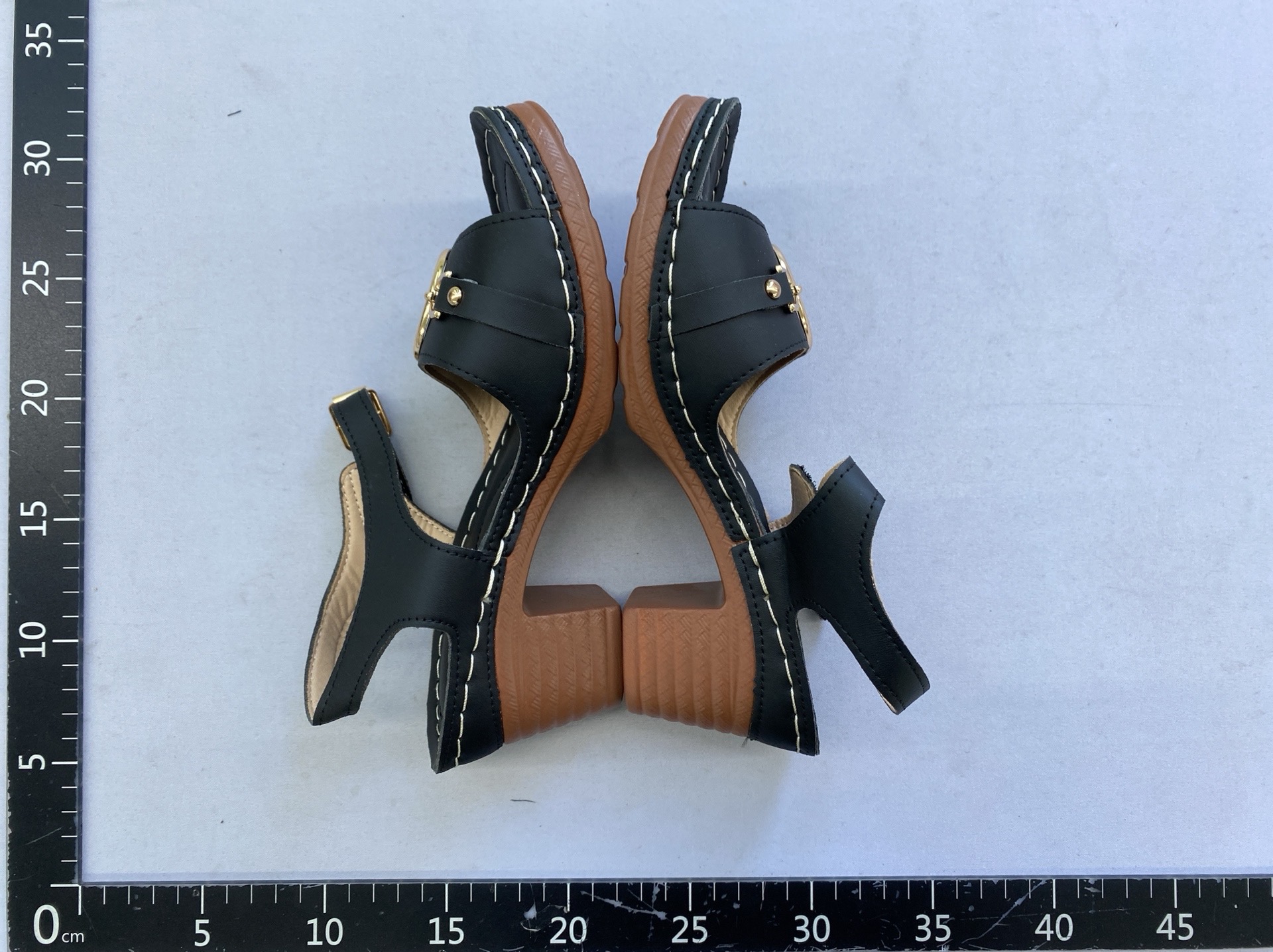 European and american amazon temu sandals women’s summer new chunky heel foreign trade cross-border casual comfortable leather buckle sandals for women 4