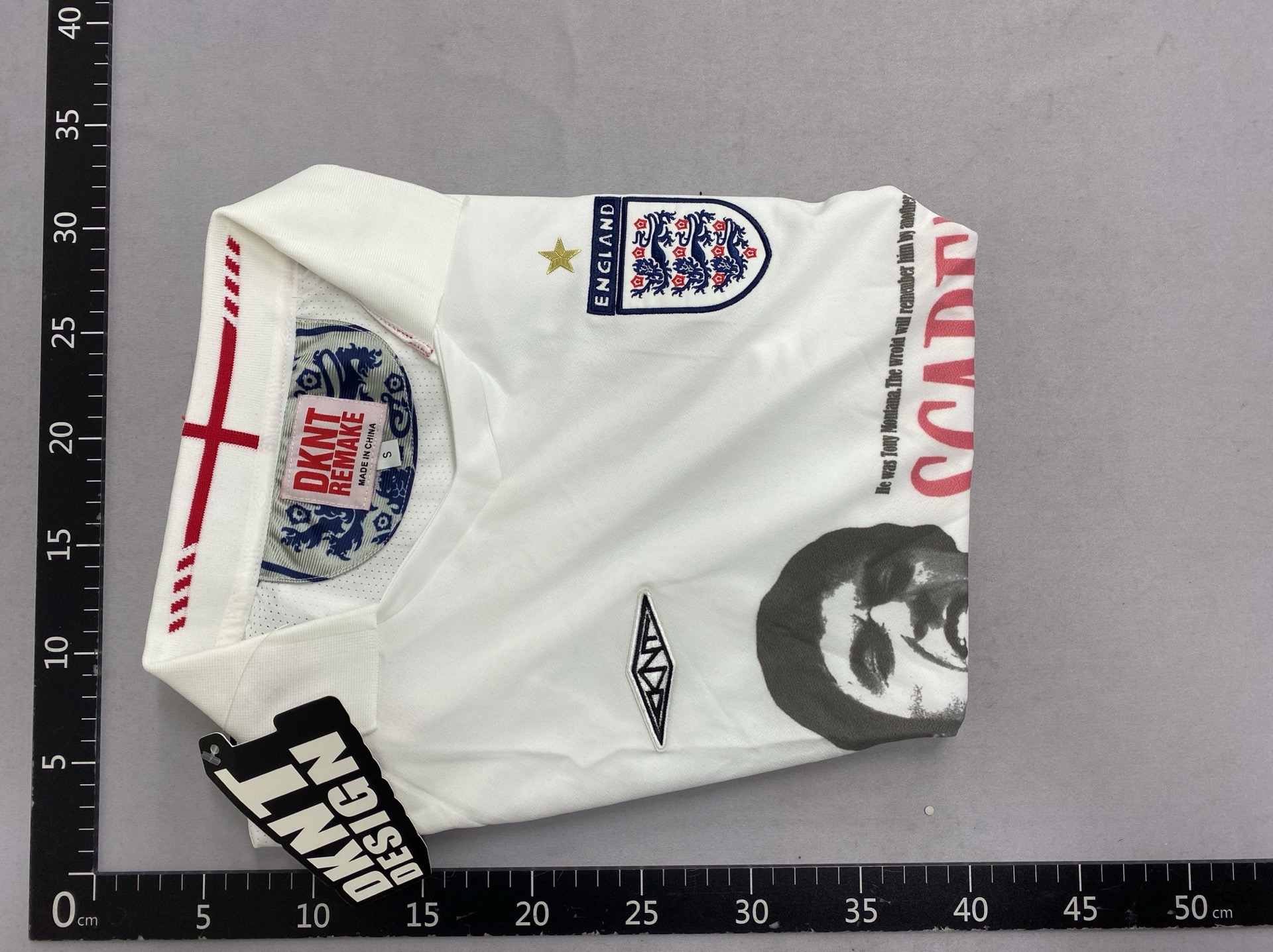 Scarface england jersey remake portrait printing t-shirt al pacino football uniform sports trendy 5