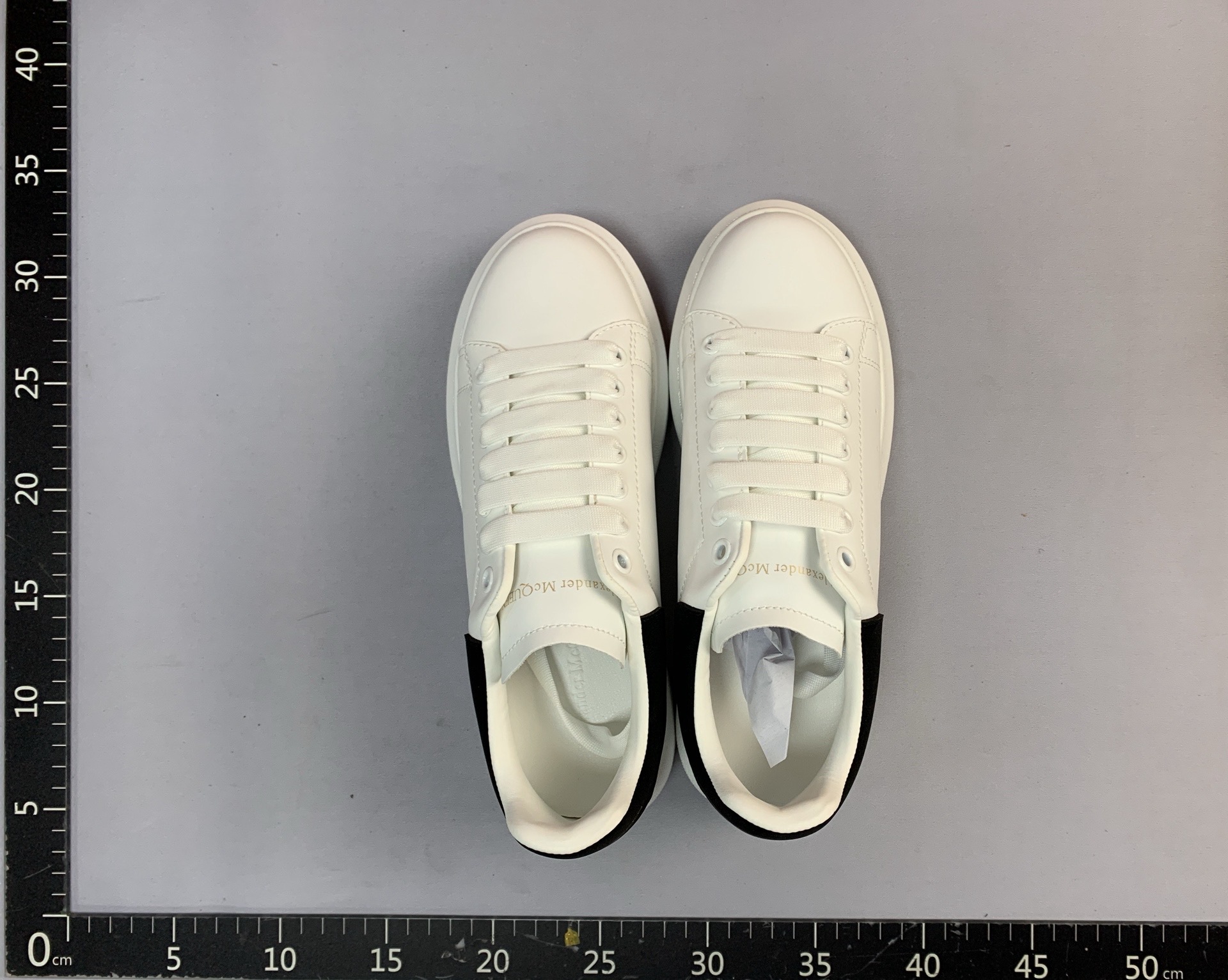 Mcqueen versatile white sneakers for women, 2022 summer new arrival, platform chunky sole, hidden heel, genuine leather, breathable, couple’s shoes for men and women 3