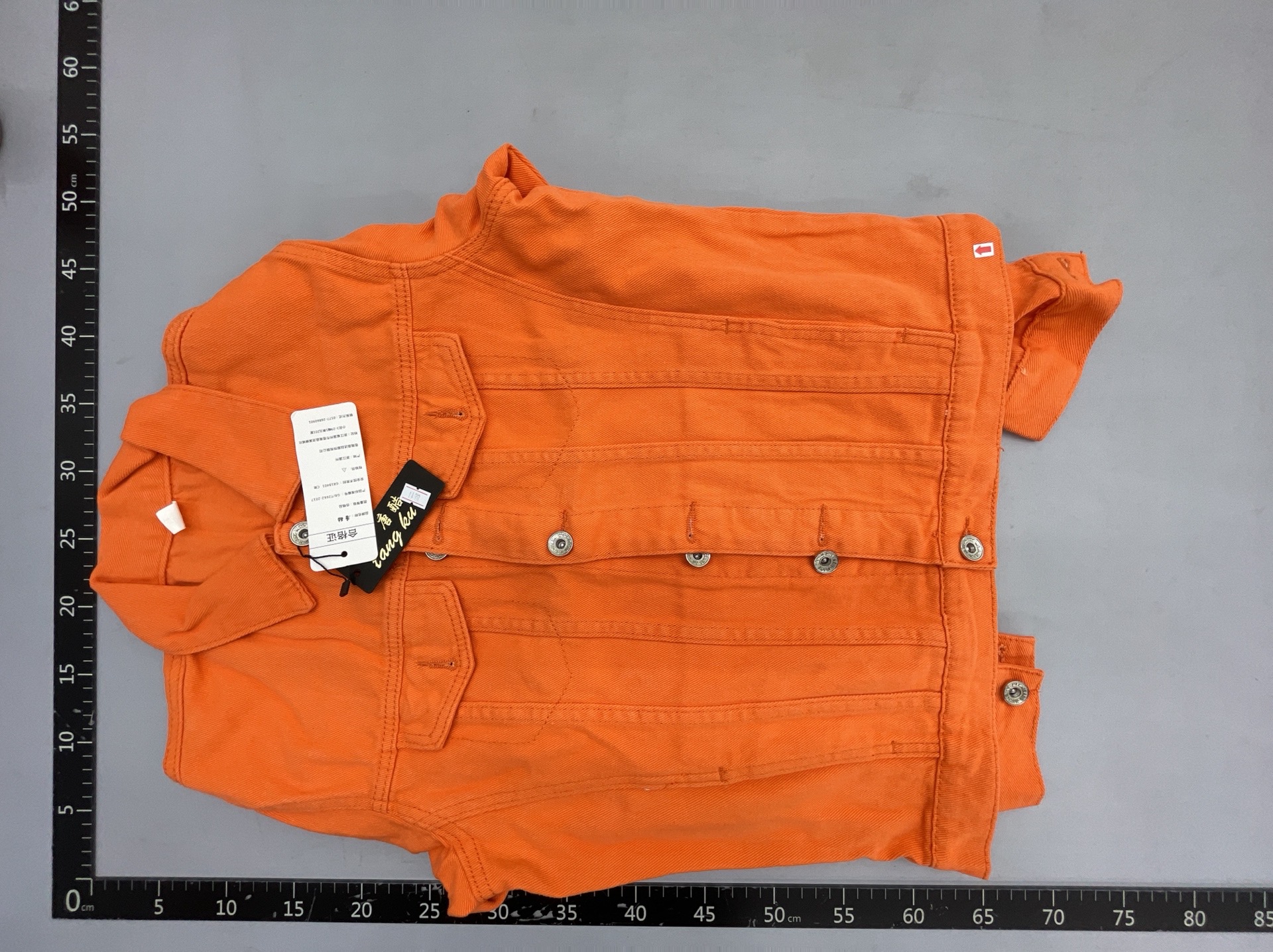 Trendy men’s spring/autumn orange denim jacket – drop shoulder, hong kong style, plus size, loose fit casual jacket top 2