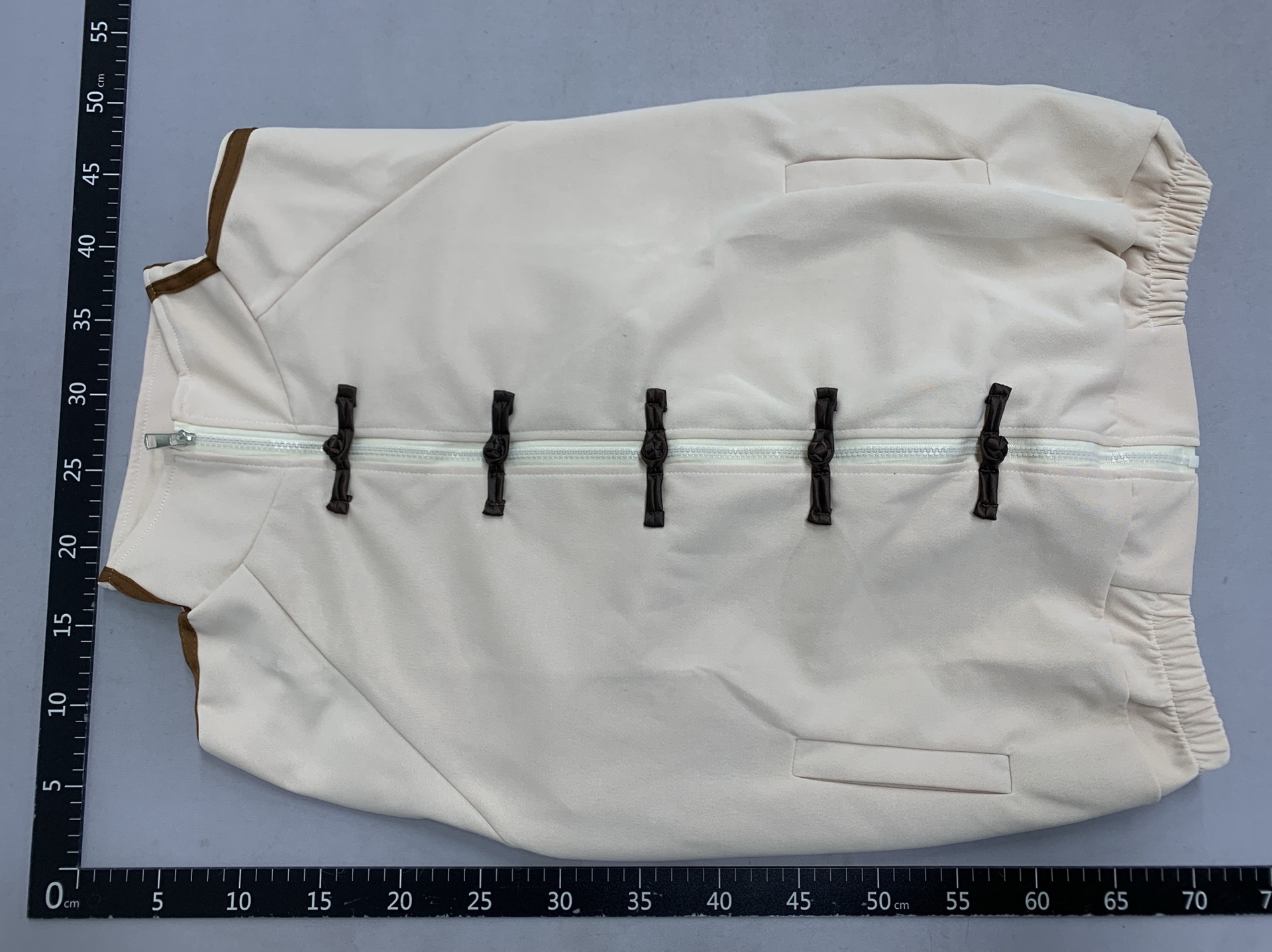 Blue and white patchwork three-stripe stand collar jacket, a new chinese-style, autumn outerwear with chinese knot buttons, fashionable retro tang suit 4