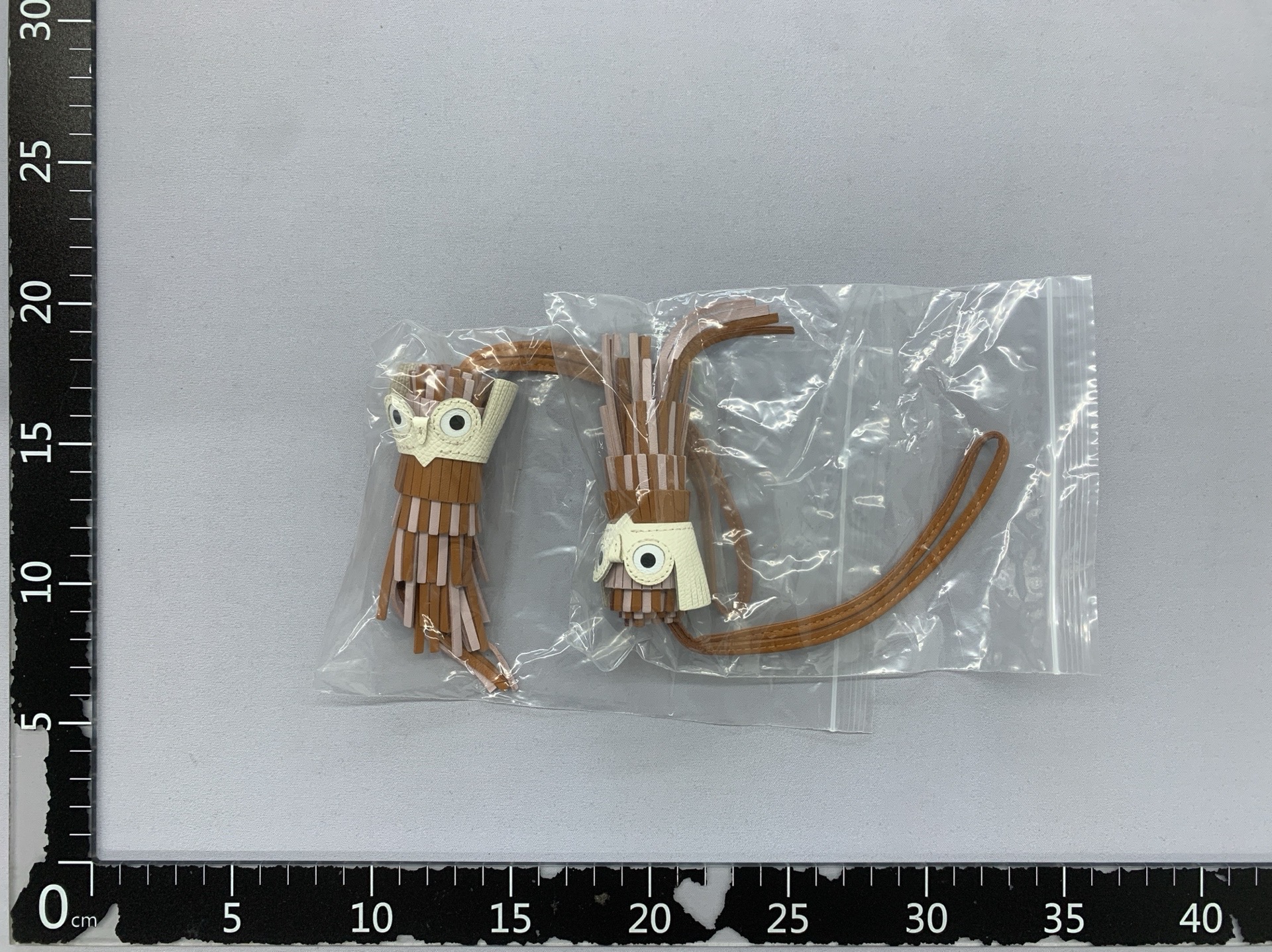H brand new genuine leather hand-stitched tassel owl bag charm car ornament home decor pendant 2