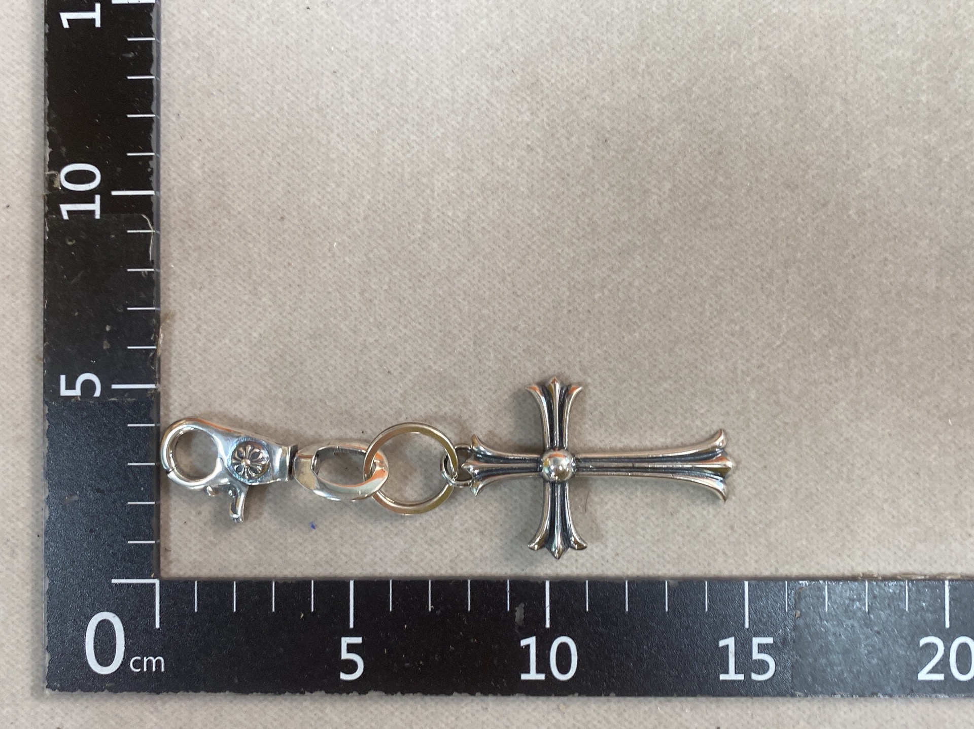 925 sterling silver cross keychain – punk biker style, trendy hip-hop, unisex, chic bag charm 4