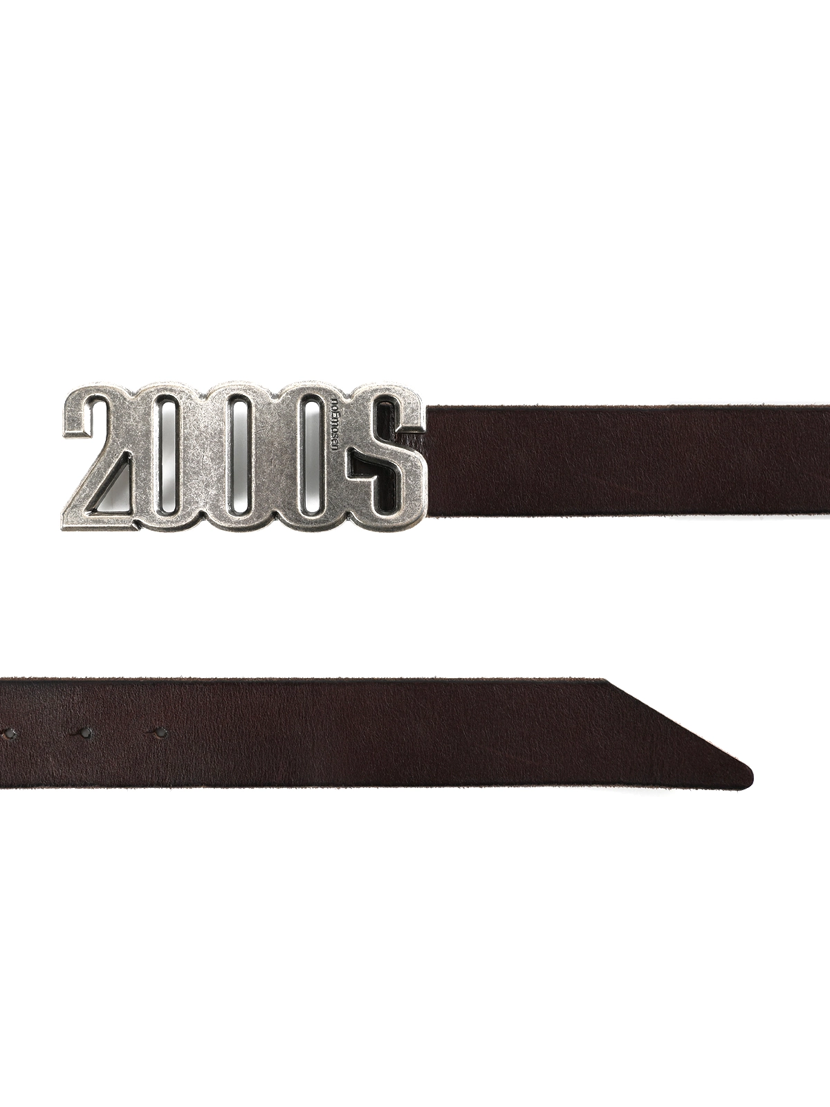 No e mosen*2000spersonalized metal distressed waist buckle first layer cowhide brown cracked pleated belt